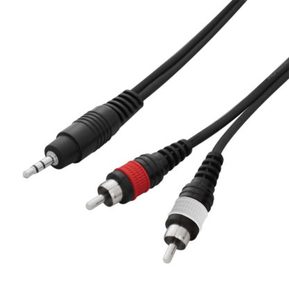 2P-35J 1.2 metre twin phono – 3.5mm jack lead