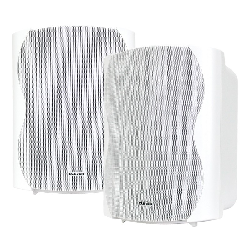 BGS 85T-W 50w 100V line or 8 ohm white wall cabinet speakers (pair)