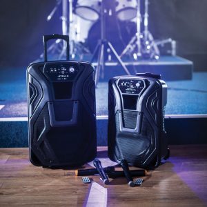 BUSKER Series portable PA with wireless microphones, MP3 & Bluetooth