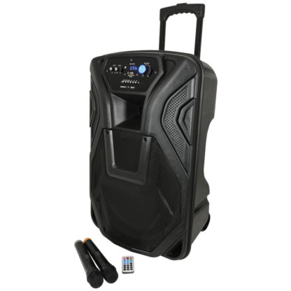 BUSKER-15 100w portable PA with wireless microphones, MP3 & Bluetooth
