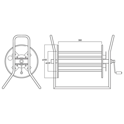 Monacor MCR-8 empty cable reel drum