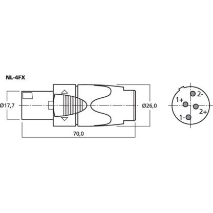 Neutrik NL-4FX 4 pole Neutrik Speakon connector