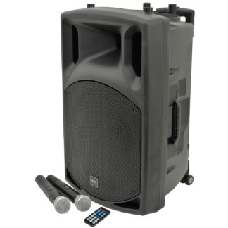 QTX QX15PA 15" 50+50w portable PA sound system