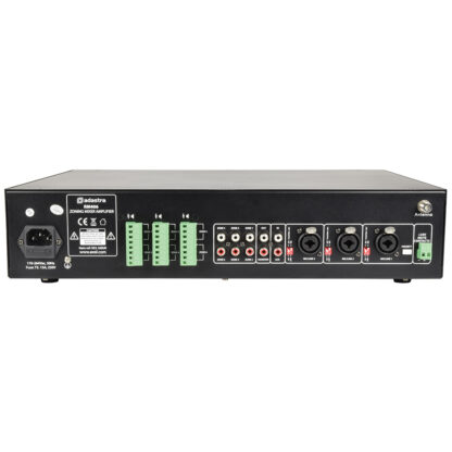 Adastra RM406 6 x 40w 6-zone 100v line mixer amplifier with USB, SD, FM and Bluetooth media player