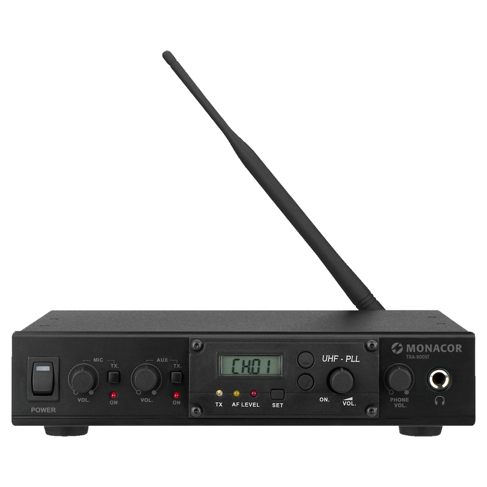 Monacor TXA-800ST 16-channel mono PLL audio transmitter