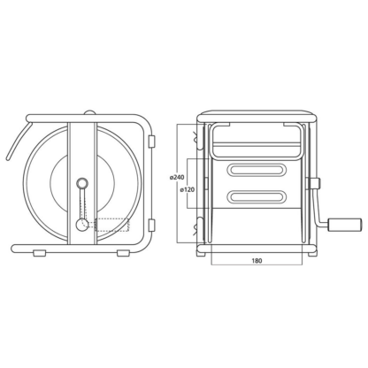 Monacor MCR-2 empty cable reel drum