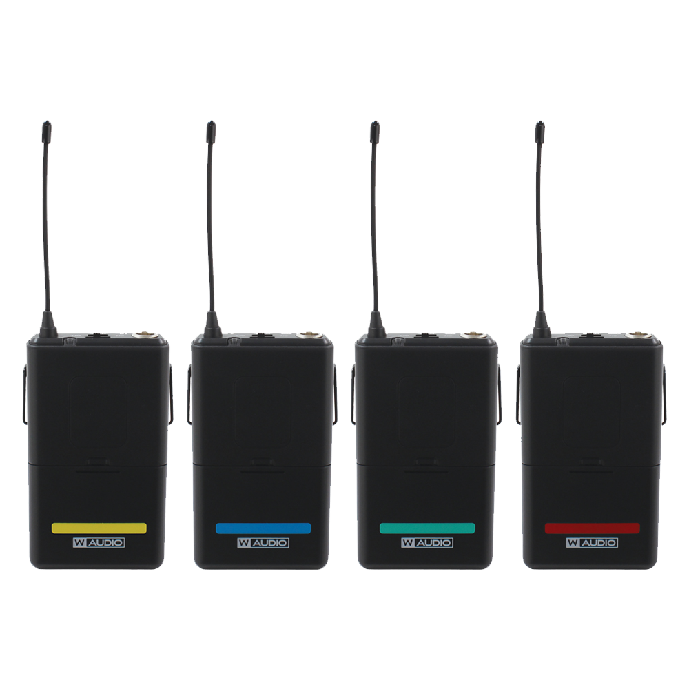 W Audio MIC80 RM Quartet Beltpack Wireless Transmitters