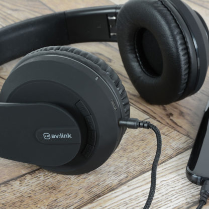 SFBH1-BLK black satin finish Bluetooth headphones with dynamic bass