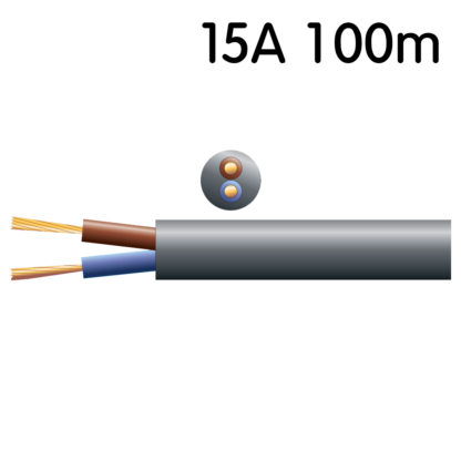 100m 15A black 100v line speaker cable
