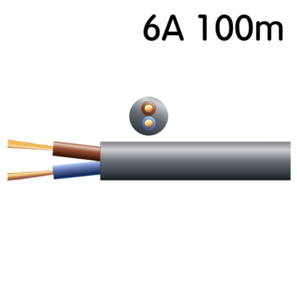 100m 6A black 100v line speaker cable