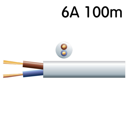 100m 6A white 100v line speaker cable