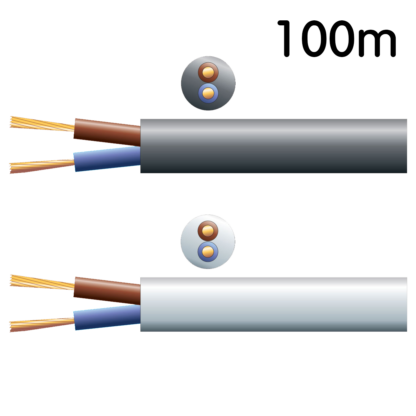 Mercury 100m reels of round 100v line speaker cable