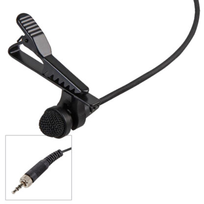 Trantec LP2 clothing clip microphone with locking 3.5mm jack connector