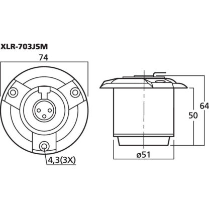 XLR-703JSM shock-mount XLR base for gooseneck microphones