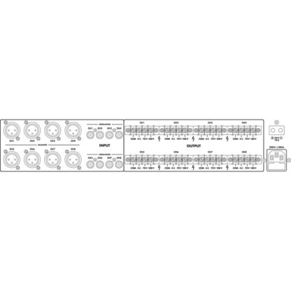 PA-1850D 8 channel 100v line digital PA power amplifier