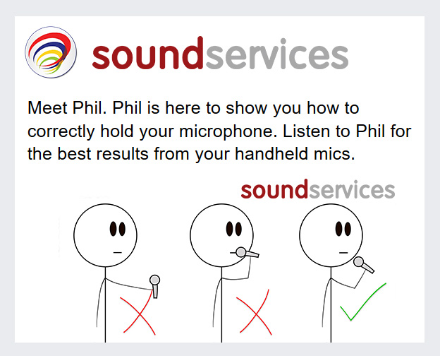 Meet Phil. Phil is here to show you how to correct hold your microphone. Listen to Phil to get the best results from your handheld mics.