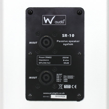 SR 10 white wall mounted cabinet speaker