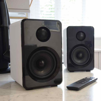 ABS35WHT active Bluetooth bookshelf speakers