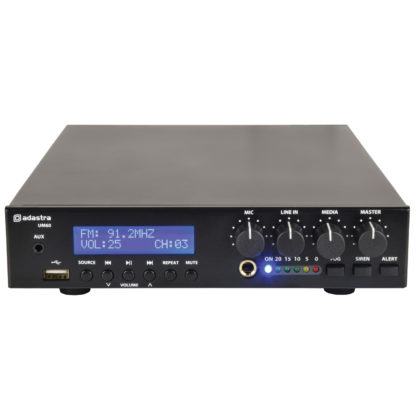 Adastra UM60 60w 100v line and 8 Ohm mixer amplifier