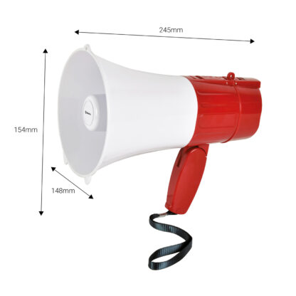 L15RBT rechargeable megaphone with USB/SD looper and Bluetooth