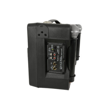 QTX DELTA-50 portable PA system with Bluetooth and handheld wireless microphones