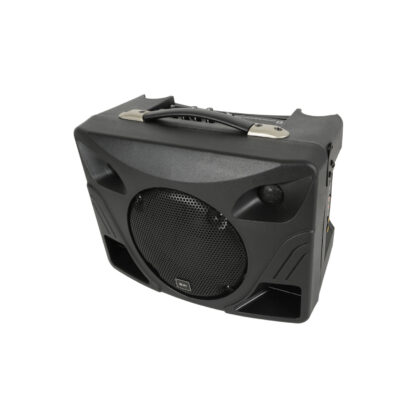 QTX DELTA-50 portable PA system with Bluetooth and handheld wireless microphones
