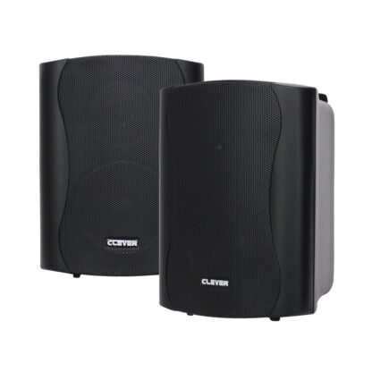 Clever Acoustics WPS 35T pair of 5" 35w RMS 100v line weatherproof wall cabinet speaker in black finish