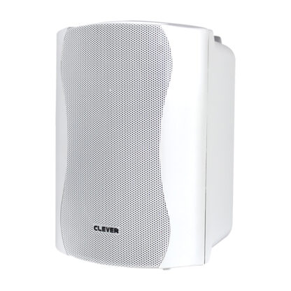 Clever Acoustics WPS 35T pair of 5" 35w RMS 100v line weatherproof wall cabinet speaker in white finish