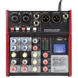 Citronic CSM-4 2 mono, 1 stereo input mixer with USB & Bluetooth