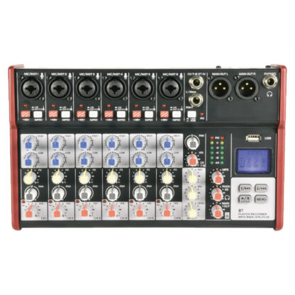 Citronic CSM-8 6 mono, 1 stereo input mixer with USB & Bluetooth