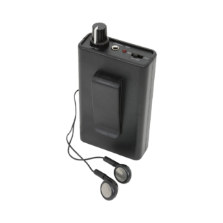Adastra LR2 induction loop receiver with headphones and earphones