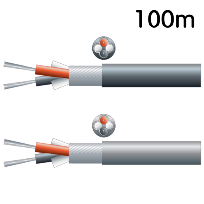 Mercury 2 core round overall lap screen microphone cable