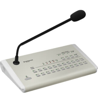 Monacor PA-2400RC PA, 20 zone, desk paging microphone for connection to and for use with PA-1120, PA-1240, PA-2420Z, PA-6010Z or