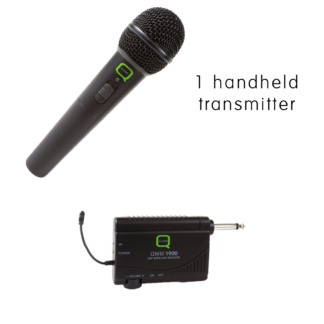 Q Audio QWM 1900 channel 70 UHF handheld wireless microphone system