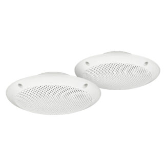 Monacor SPE-15F/WS white low impedance IP65 rated weatherproof flush-mount ceiling speakers (pair)