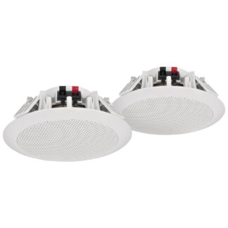 Monacor SPE-254/WS white low impedance IP65 rated ceiling speakers (pair)