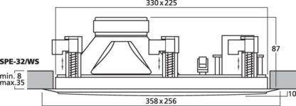 Monacor SPE-32/WS 50w wall and ceiling speaker