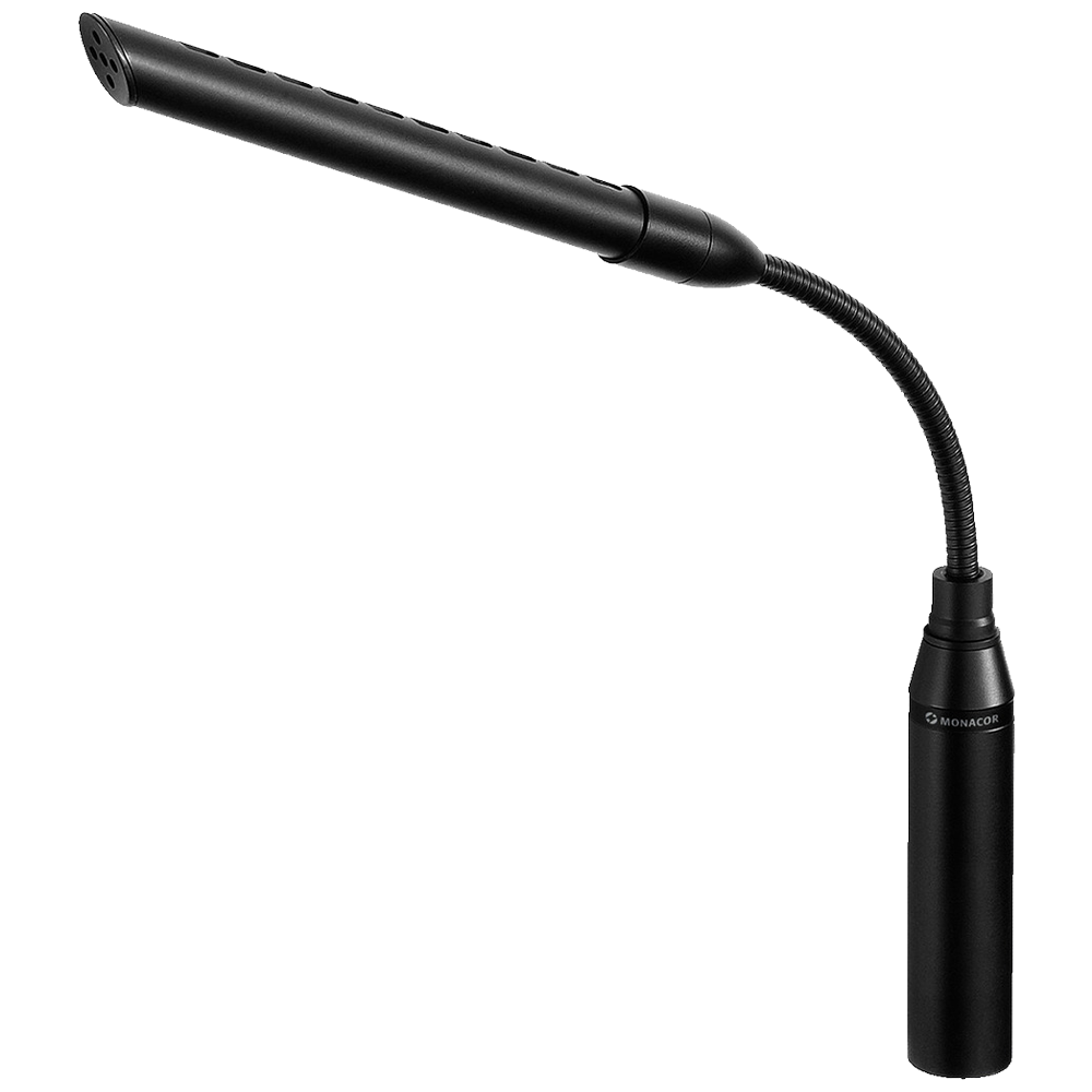 Monacor EMG-330P miniature electret directional lectern microphone with gooseneck