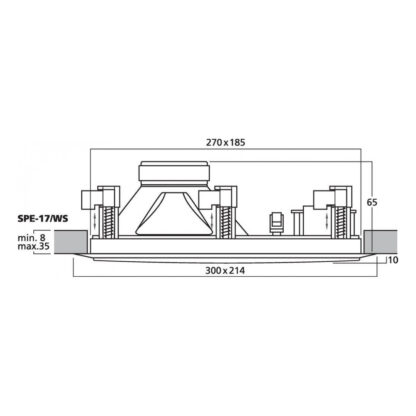Monacor SPE-17/WS 8Ω 30w ceiling speaker