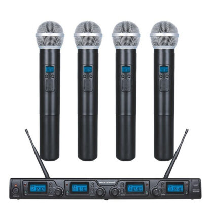 ZZiPP TXZZ640 4 way 16 channel UHF wireless microphone system with 4 x handheld transmitters