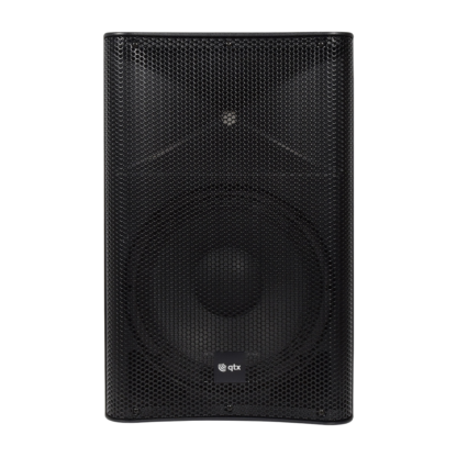 QTX QUEST-12A 180w 12" active PA cabinet speaker with USB, SD, FM radio and Bluetooth