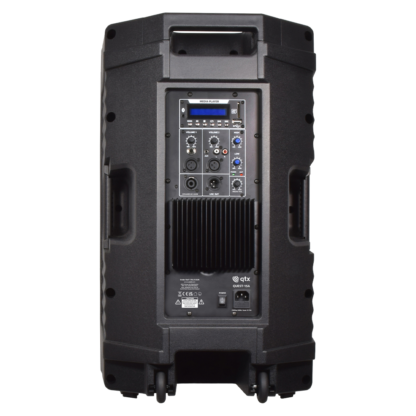 QTX QUEST-15A 220w 15" active PA cabinet speaker with USB, SD, FM radio and Bluetooth