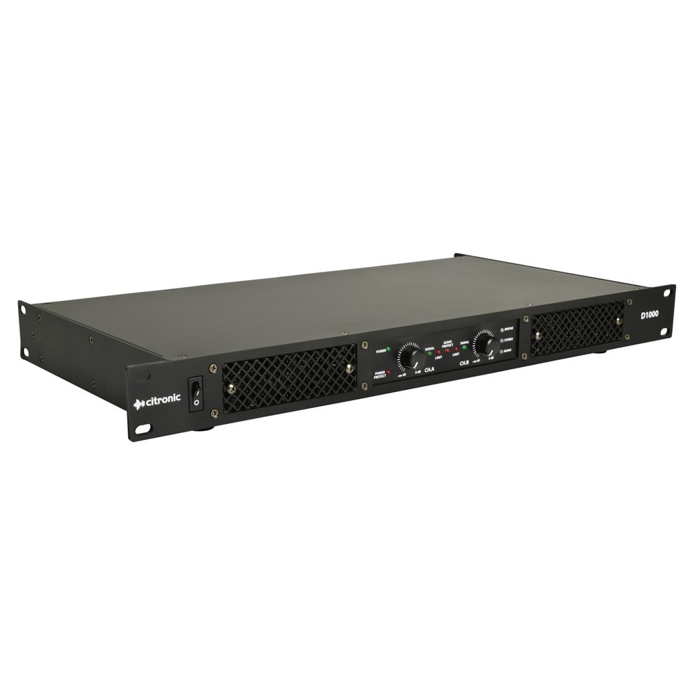Citronic D1000 2 x 300w class-D stereo power amplifier