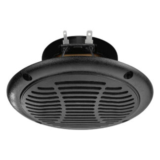 Monacor SPE-110P/SW black low impedance IP65 rated weatherproof flush-mount ceiling speaker