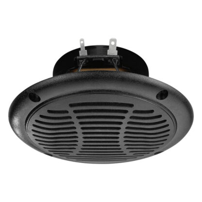 Monacor SPE-110P/SW black low impedance IP65 rated weatherproof flush-mount ceiling speaker