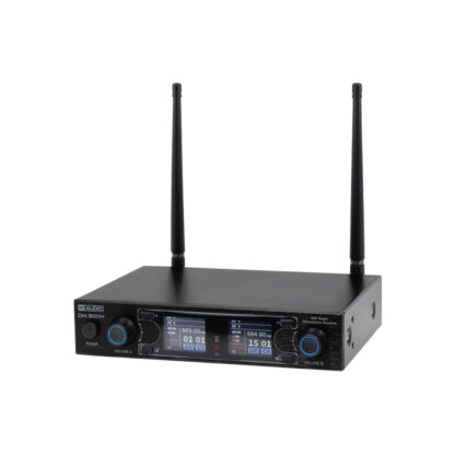 W Audio DM 800H twin handheld wireless microphone system on Ch 70 (863-865 MHz)