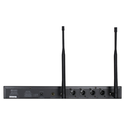 W Audio DQM 800H four way diversity wireless microphone receiver on Ch 65 (823-832MHz) and Ch 70 (863-865 MHz)