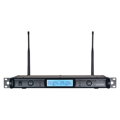 W Audio DTM 600 V2 twin diversity wireless microphone system on Ch. 38 (606-614 MHz) – with V2 software