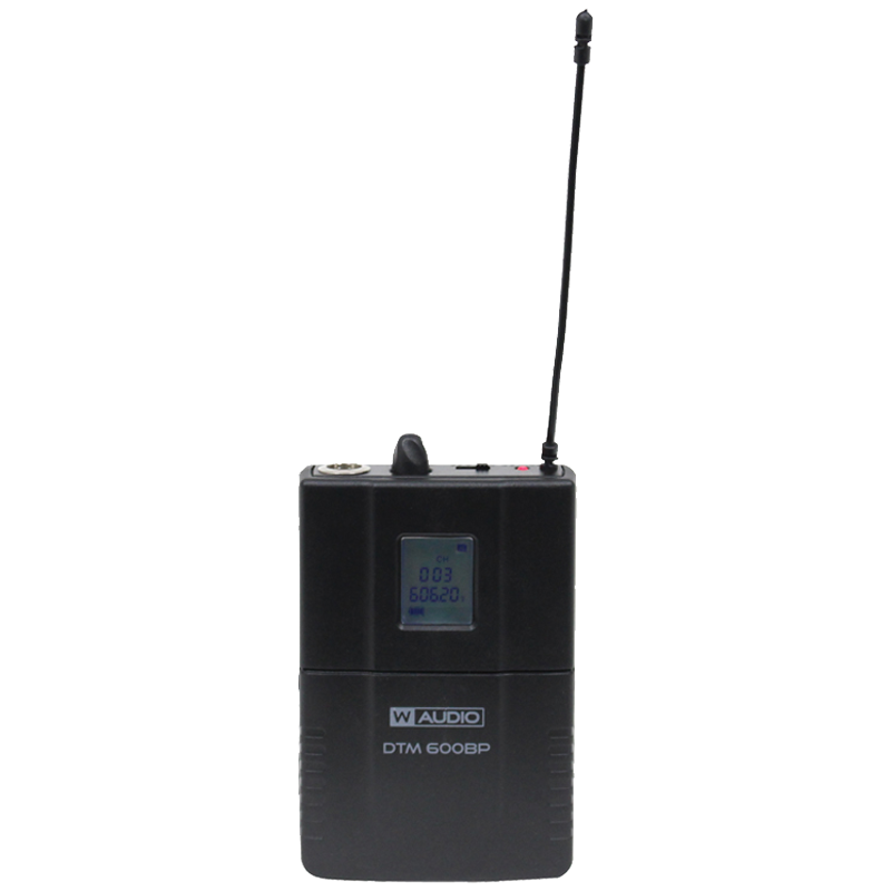 W Audio DTM 600BP spare beltpack wireless microphone transmitter on Ch 38 (606-614 MHz)