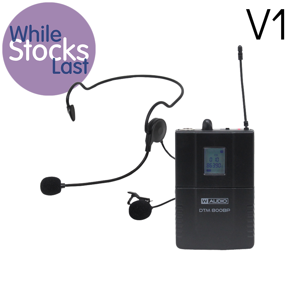 W Audio DTM 800BP V1 beltpack wireless microphone transmitter